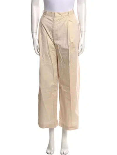 Pre-owned Deiji Studios Linen Wide Leg Pants In Neutral