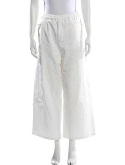 Pre-owned Deiji Studios Linen Wide Leg Pants In Neutral