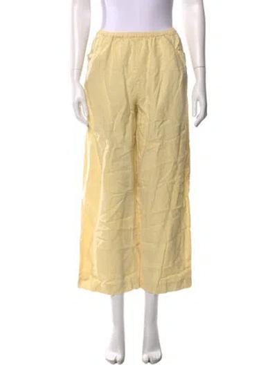 Pre-owned Deiji Studios Linen Wide Leg Pants In Neutral