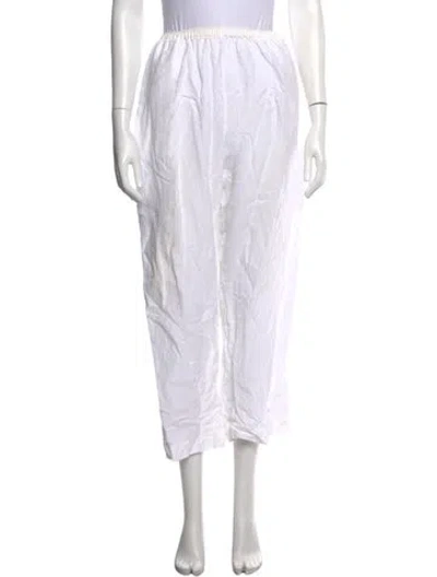 Pre-owned Deiji Studios Linen Wide Leg Pants In Neutral