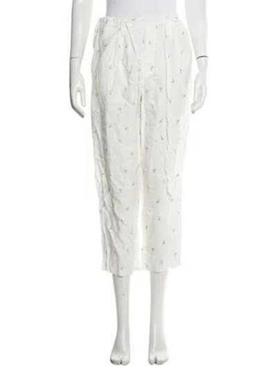 Pre-owned Deiji Studios Linen Wide Leg Pants In Neutrals