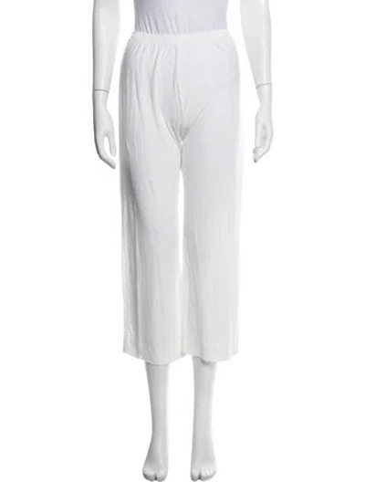 Pre-owned Deiji Studios Linen Wide Leg Pants In Neutrals/white