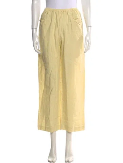 Pre-owned Deiji Studios Linen Wide Leg Pants W/ Tags In Neutral