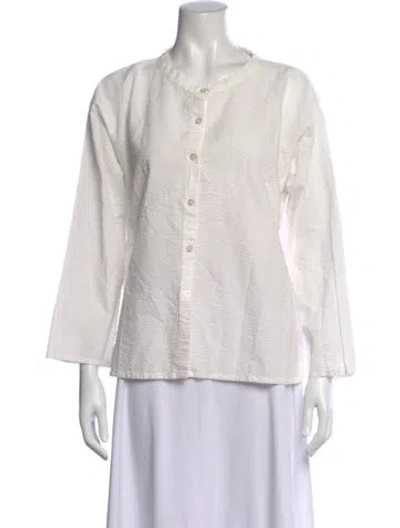 Pre-owned Deiji Studios Long Sleeve Button-up Top In Neutral