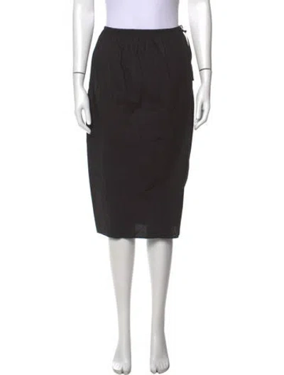Pre-owned Deiji Studios Midi Length Skirt In Black