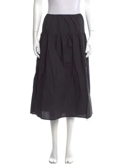 Pre-owned Deiji Studios Midi Length Skirt In Gray