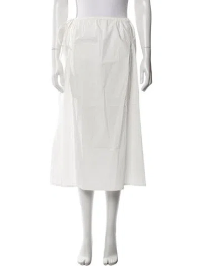 Pre-owned Deiji Studios Midi Length Skirt In White