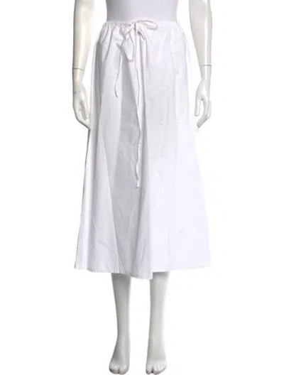 Pre-owned Deiji Studios Midi Length Skirt In White
