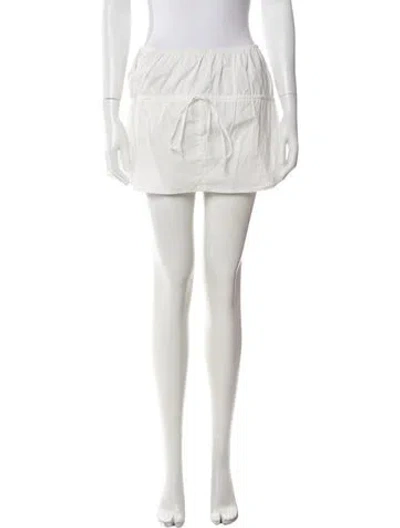 Pre-owned Deiji Studios Mini Skirt In White