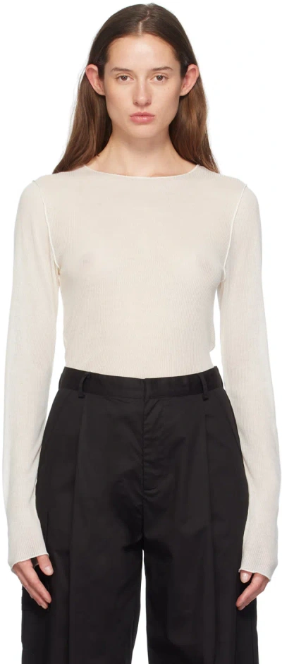 Deiji Studios Off-white Knit Long Sleeve T-shirt