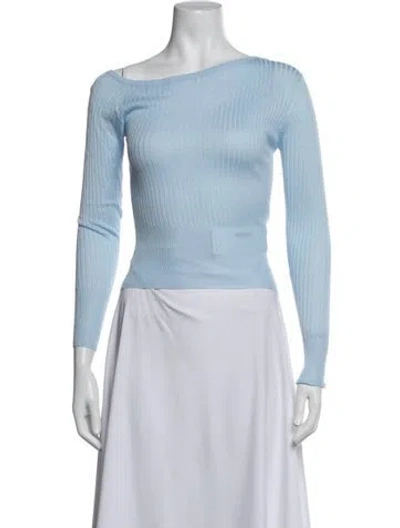 Pre-owned Deiji Studios Off-the-shoulder Sweater W/ Tags In Blue