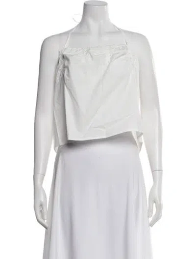 Pre-owned Deiji Studios Open Front Sleeveless Top W/ Tags In White
