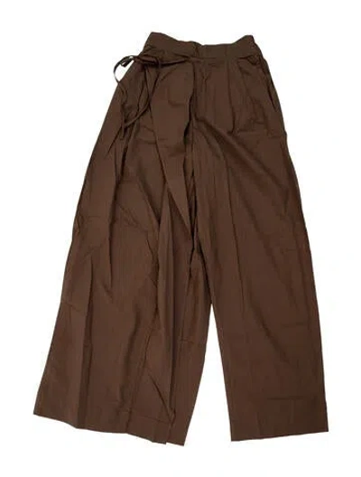 Pre-owned Deiji Studios Patterned Wide Leg Pants W/ Tags In Brown