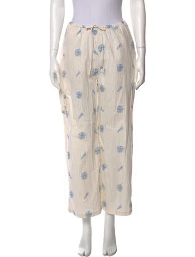 Pre-owned Deiji Studios Printed Wide Leg Pants In Neutral