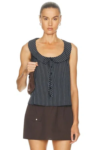 Deiji Studios Round Collar Top In Multi