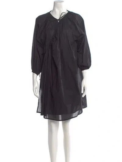 Pre-owned Deiji Studios Scoop Neck Knee-length Dress In Gray