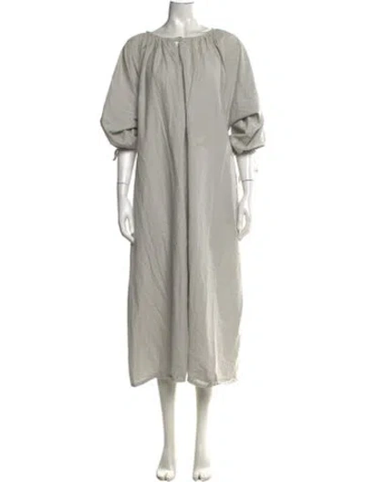 Pre-owned Deiji Studios Scoop Neck Long Dress In Grey