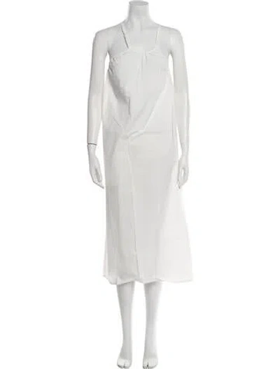 Pre-owned Deiji Studios Scoop Neck Long Dress W/ Tags In White