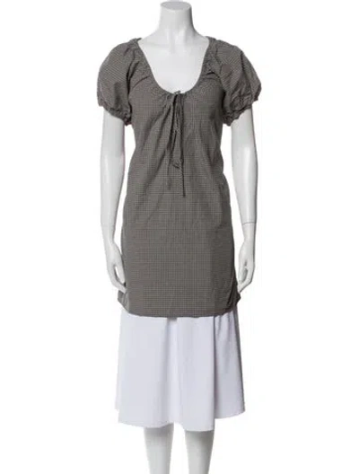 Pre-owned Deiji Studios Scoop Neck Mini Dress In Multi