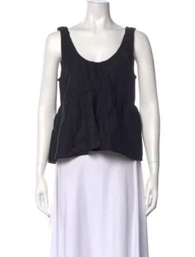 Pre-owned Deiji Studios Scoop Neck Sleeveless Top In Black