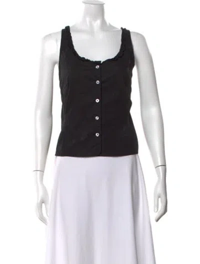 Pre-owned Deiji Studios Scoop Neck Sleeveless Top In Black