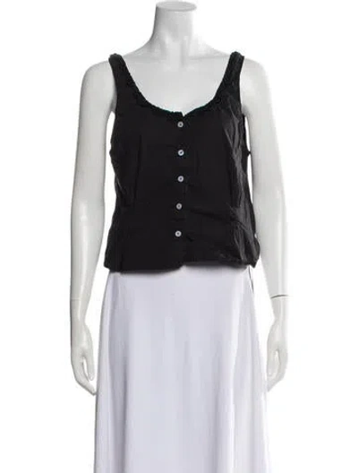 Pre-owned Deiji Studios Scoop Neck Sleeveless Top In Black
