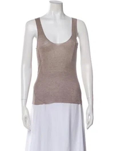 Pre-owned Deiji Studios Scoop Neck Sleeveless Top In Neutral