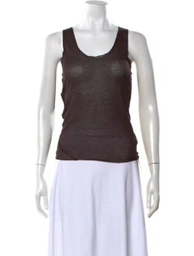 Pre-owned Deiji Studios Scoop Neck Sleeveless Top W/ Tags In Brown