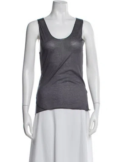 Pre-owned Deiji Studios Scoop Neck Sleeveless Top W/ Tags In Gray
