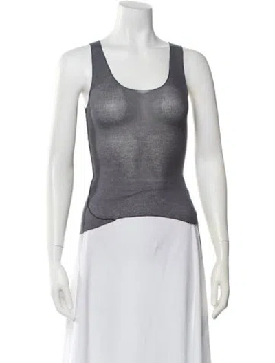 Pre-owned Deiji Studios Scoop Neck Sleeveless Top W/ Tags In Gray
