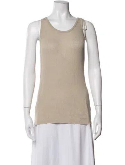 Pre-owned Deiji Studios Scoop Neck Sleeveless Top W/ Tags In Neutrals