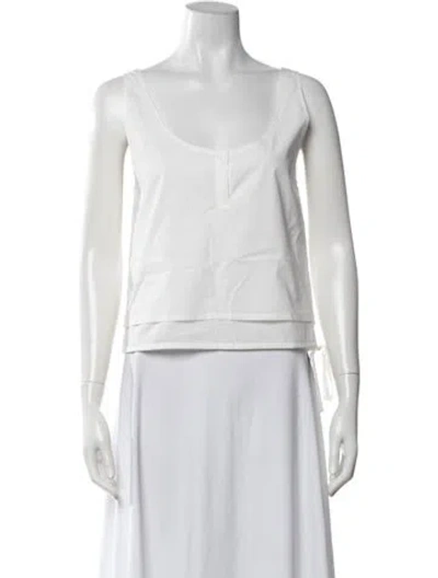 Pre-owned Deiji Studios Scoop Neck Sleeveless Top In White
