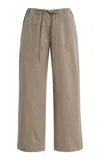 Deiji Studios Seam Cotton Poplin Pants In Brown