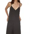 Deiji Studios Seam Top In Black Stripe In Black
