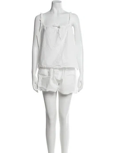 Pre-owned Deiji Studios Short Set In White