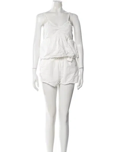 Pre-owned Deiji Studios Short Set In White