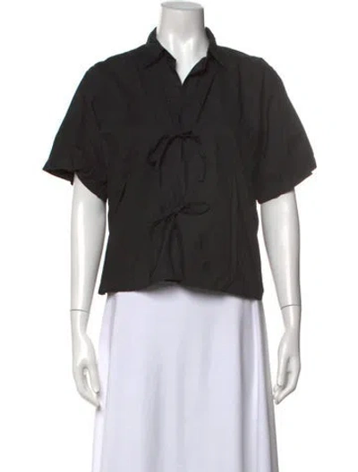 Pre-owned Deiji Studios Short Sleeve Top In Black