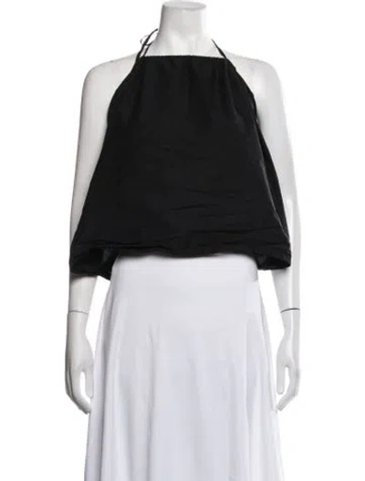 Pre-owned Deiji Studios Square Neckline Sleeveless Top In Black