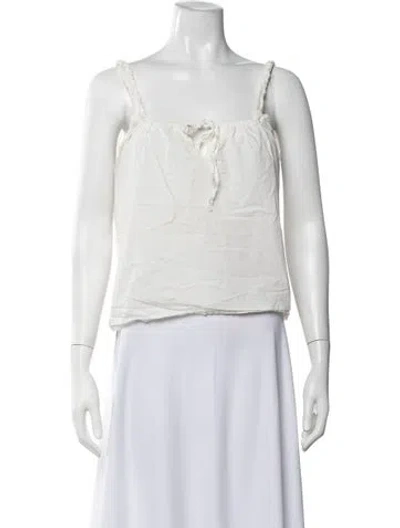 Pre-owned Deiji Studios Square Neckline Sleeveless Top In Blue