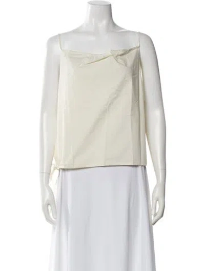 Pre-owned Deiji Studios Square Neckline Sleeveless Top W/ Tags In Neutral