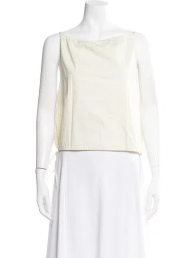 Pre-owned Deiji Studios Square Neckline Sleeveless Top W/ Tags In Neutral