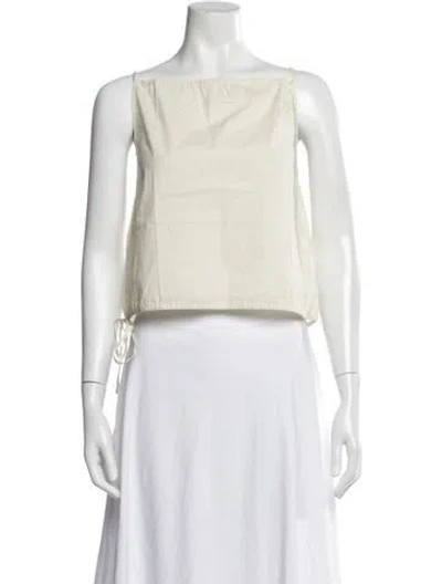Pre-owned Deiji Studios Square Neckline Sleeveless Top W/ Tags In Neutral