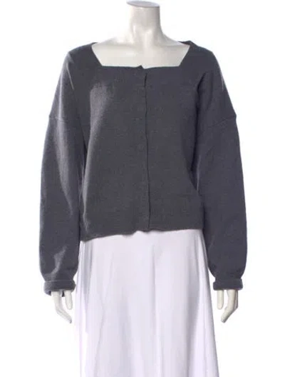Pre-owned Deiji Studios Square Neckline Sweater In Grey