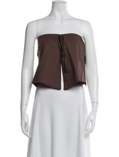 Pre-owned Deiji Studios Strapless Top W/ Tags In Brown