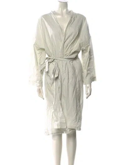 Pre-owned Deiji Studios Striped Knee-length Dress In Neutral