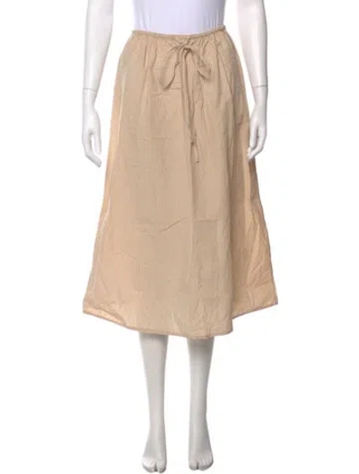 Pre-owned Deiji Studios Striped Midi Length Skirt In Neutral