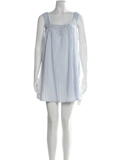 Pre-owned Deiji Studios Striped Mini Dress W/ Tags In Blue