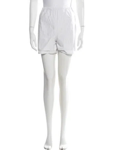 Pre-owned Deiji Studios Striped Mini Shorts In Neutrals