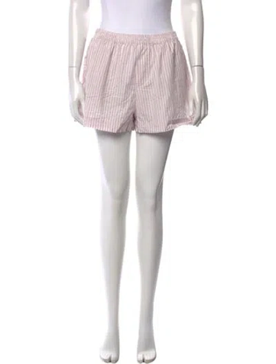 Pre-owned Deiji Studios Striped Mini Shorts In Neutrals