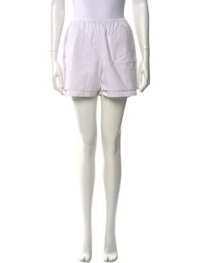 Pre-owned Deiji Studios Striped Mini Shorts W/ Tags In White